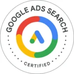 Google Ads Search Certification badge - Earned by Best Performance Marketer in Kochi Shabin M P, demonstrating expertise in search advertising and keyword optimization strategies.